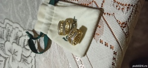 Cercei argint aurit model Versace - imagine 3