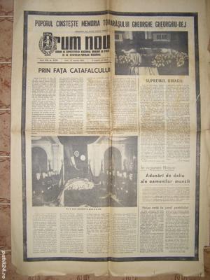 Decesul lui Gh.Gheorghiu Dej , in ziarul Drum Nou  1965 - imagine 5