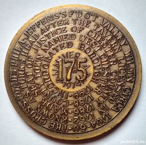Medalie - 1974 West Chester Pennsylvania - imagine 2