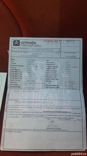 Dezmembrez Citroen C2  2003 1124 cmc benzina 44 kw - imagine 3