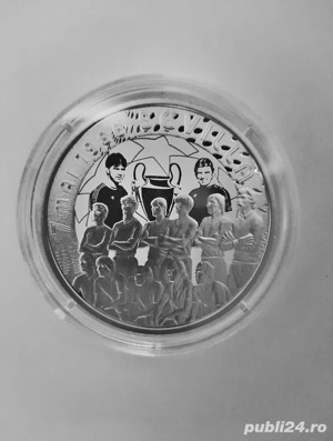 Medalie Steaua Bucuresti, 7 Mai 1986 Sevilla - editie limitata - Argint cu puritate de 999 la mie - imagine 2