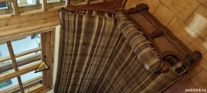 Canapea solida cu brate lemn masiv - imagine 2