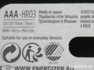 Acumulatori Energizer NOI 700 mAh, Japan - imagine 2