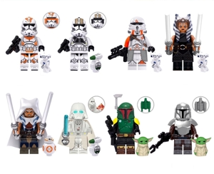 Set 8 Minifigurine tip Lego Star Wars cu White Darth Vader si Ahsoka