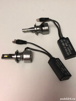 Set 2 becuri LED H7 V68 Tudis, Canbus, 180W, lumina alb-rece, 16.000 lumeni, fara eroare - imagine 8