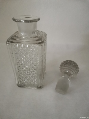 Caseta bijuterii sticlă de parfum cristal vintage 