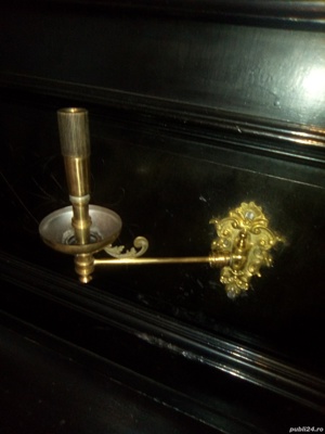 suport lumânare din bronz pentru pian 