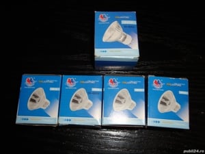 set 4 bec halogen spot sticla 220v 35w mr16 TRANSPORT GRATIS