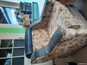 Fotoliu extensibil cu suport lemn - imagine 5