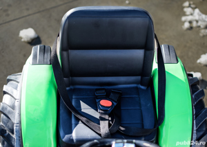 Tractoras electric cu remorca Kinderauto SX2068 2x 45W, roti MOI Green - imagine 6