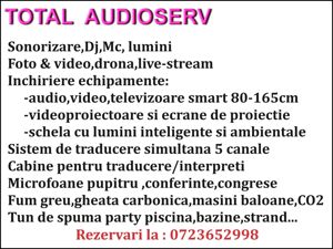 Inchiriere Videoproiectoare,ecrane de proiectie,TV 4K ,stand tv,boxe,dj,lumini,tun de spuma - imagine 3