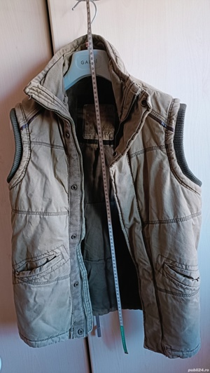 vesta DENIM originala XXS marime culoare KAKI army