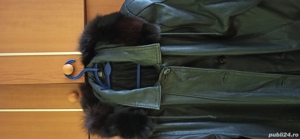 Haina de piele naturala  - imagine 3