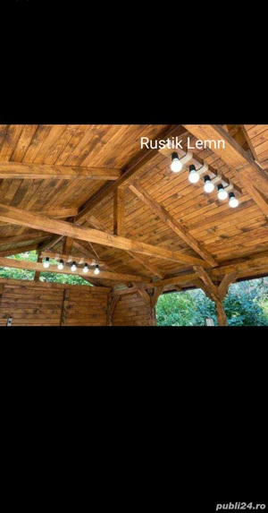 Lustre candelabre din lemn rustice  - imagine 5