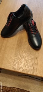 Adidași din piele naturală, negri, pentru bărbați