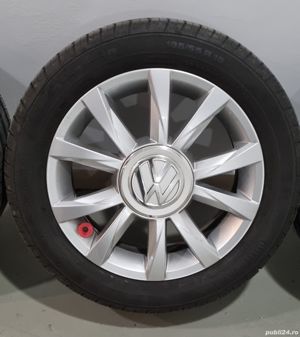 Jante originale aluminiu Vw up! cu cauciucuri de vara pe 15" - imagine 3