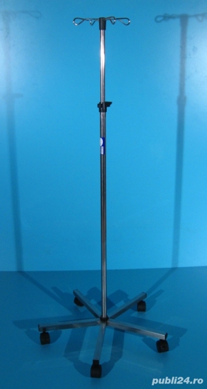 Suport perfuzii din inox cu 4 carlige - Sundo