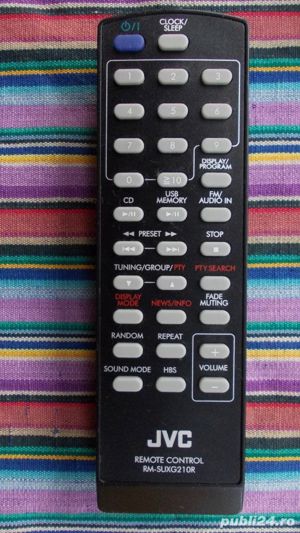 Telecomanda JVC audio Rm-Rx620 Rxc7k Rxqn1e Rxuc40rwt Se3 Se45u Se5 Ses20u Sme38 Smxj10e Smxj75r  - imagine 8