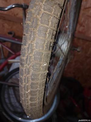 2 roti complete,cauciucuri bune pentru motor-motoreta MOBRA,ROTI FATA SPATE ORIGINALE - imagine 2