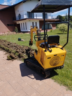 miniexcavator pentru santuri ( gard, apa, curent ,gaze,temelii de gard si temelii case)