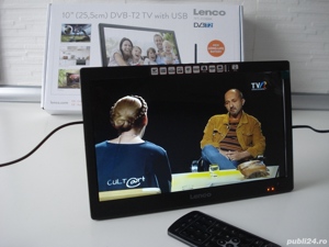 Televizor Lenco TFT-1038BK (10") LED cu programe TV gratuite(fara abonament) nu Sony Samsung LG - imagine 3