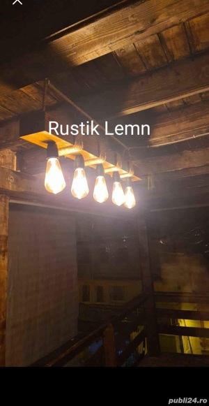 Lustre rustice din lemn 