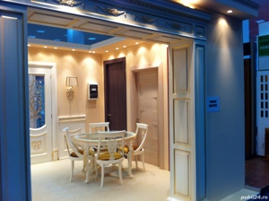 Vand masa rotunda cu 4 scaune tapitate noi - fabricate in Italia - imagine 2