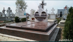 Constructii cripte morminte, cavouri, monumente funerare beton, mozaic, marmura, granit - imagine 5