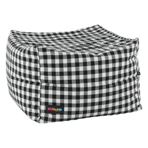 Taburet, negru alb, KRETON NOU