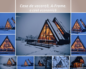 Vând Casă de vacanță exclusivistă, A-frame, o casă economică, pasivă funcțională și modernă. - imagine 4