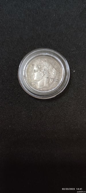 Moneda argint 50 Centimes, FRANTA, 1888 - imagine 4
