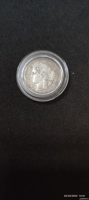 Moneda argint 50 Centimes, FRANTA, 1888 - imagine 5
