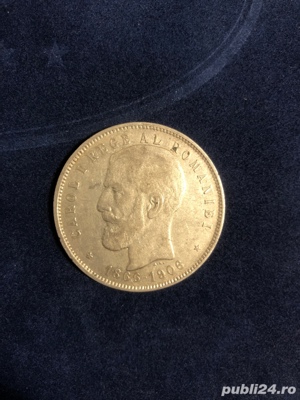 5 lei 1906 moneda comemorativa argint Carol I - imagine 2