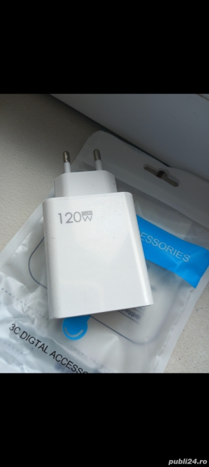 Vand Cap Incarcator Super Fast Charge, 120 W,pentru Huawei, Xiaomi,nou Nout. - imagine 5