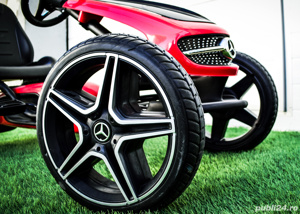 Masinuta cu pedale pentru copii, GO Kart Mercedes cu roti MOI RED - imagine 5