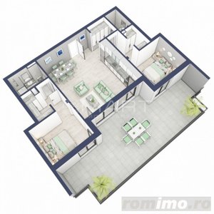 Penthouse de lux cu 3 camere si 2 bai + terasa 46 mp zona Turnisor - imagine 8