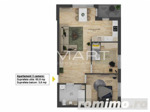 Apartament 3 camere 66mp la CHEIE Doamna Stanca - imagine 5