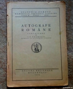 Autografe romane, C. Negruzzi, 1933 