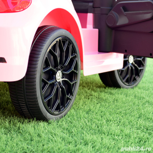 Masinuta electrica VW Beetle Dune 60W 12V, bluetooth, amortizoare, roz - imagine 4