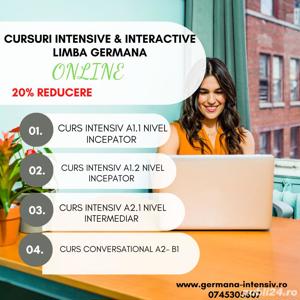 20% Reducere- Curs germana online intensiv si interactiv A1-C1