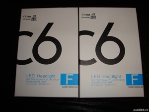auto tunning led auto h7 headlight xenon 6500k 3800lm transport gratis - imagine 5