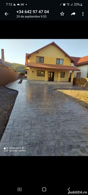 Beton amprentat și vertical.