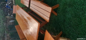 Mese, bănci, balansoare din lemn masiv  - imagine 10