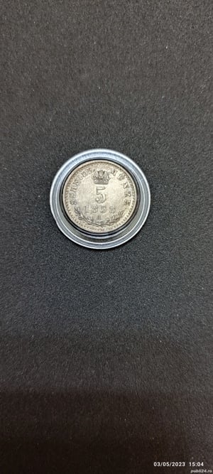 Moneda argint 5 Kreuzer, AUSTRIA, 1858 - imagine 2