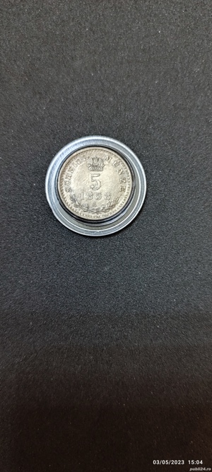 Moneda argint 5 Kreuzer, AUSTRIA, 1858 - imagine 3