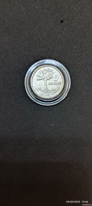 Moneda argint 5 Centavos, GUATEMALA, 1950 - imagine 3
