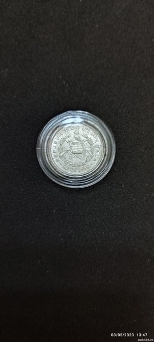 Moneda argint 5 Centavos, GUATEMALA, 1950 - imagine 5