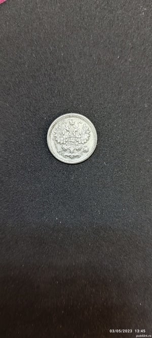 Moneda argint 5 Kopeki, RUSIA, 1892 - imagine 3