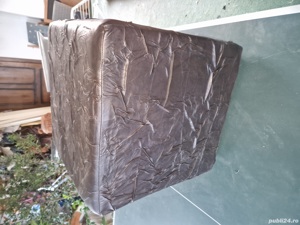 Taburet tapitati din piele - imagine 3