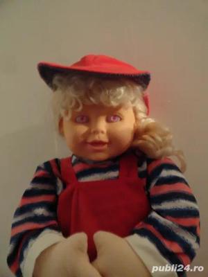 Papusa rara Cititoy 80 cm, ochii roz, fata vinil